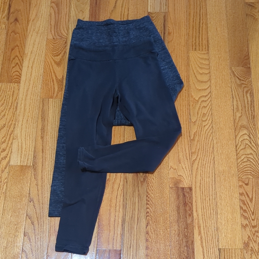 Two Pairs SO Charcoal and Black Leggings